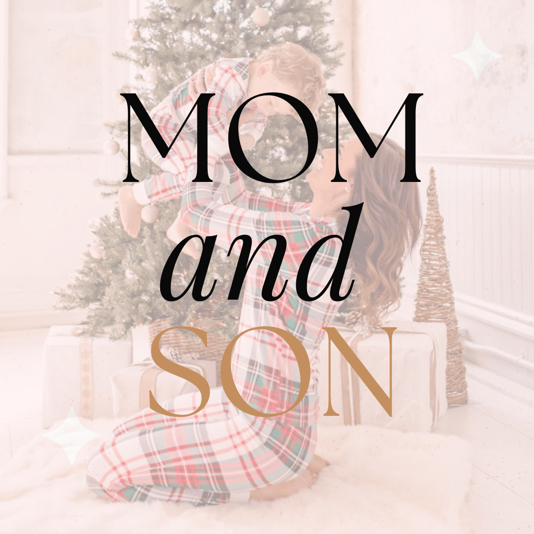 Mom and Son Christmas Pajamas LITTLE MIA BELLA