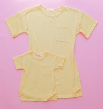 Yellow Summer T-shirt Dress | Mommy and Me