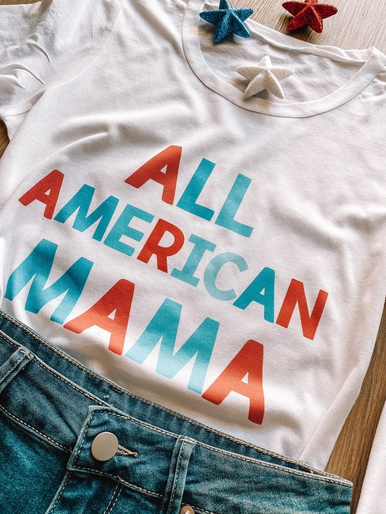 All American Mama Matching Shirts - LITTLE MIA BELLA