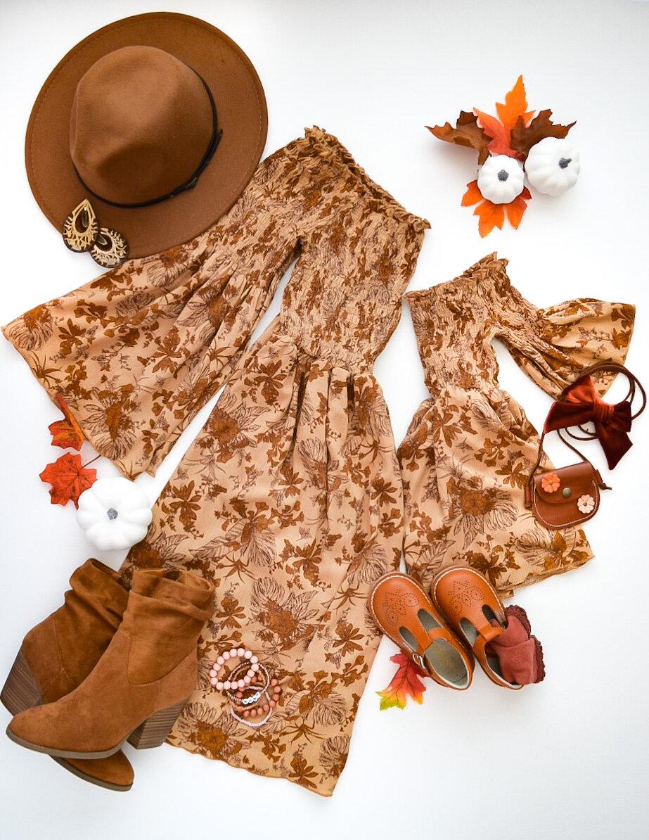 Autumn Smocked Matching Dresses - LITTLE MIA BELLA