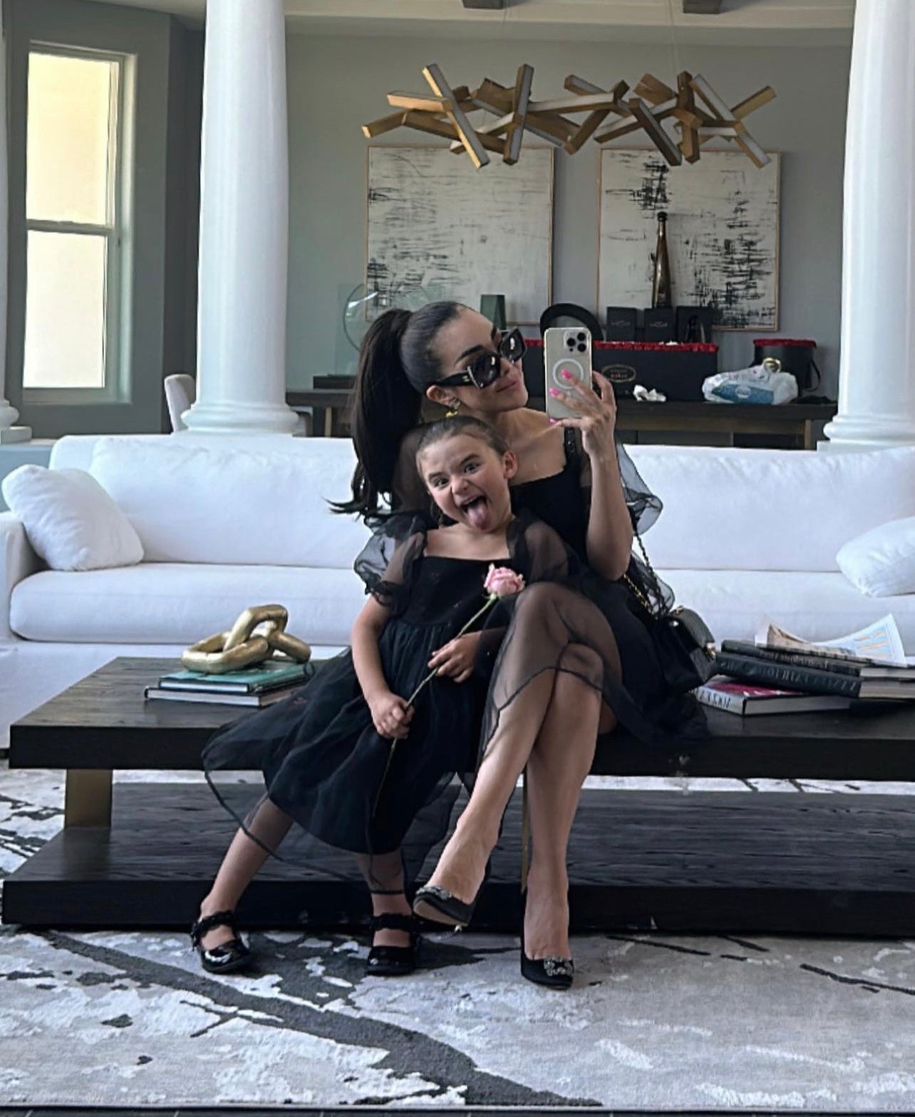 Black Babydoll Mommy and Me Dresses, Adult S Black Babydoll Mommy and Me Dresses, Adult S