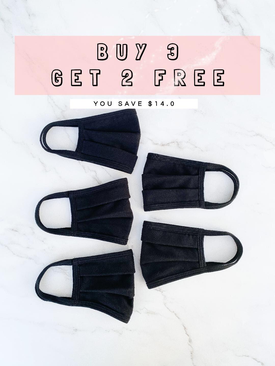 Black Face Masks Bundle - LITTLE MIA BELLA