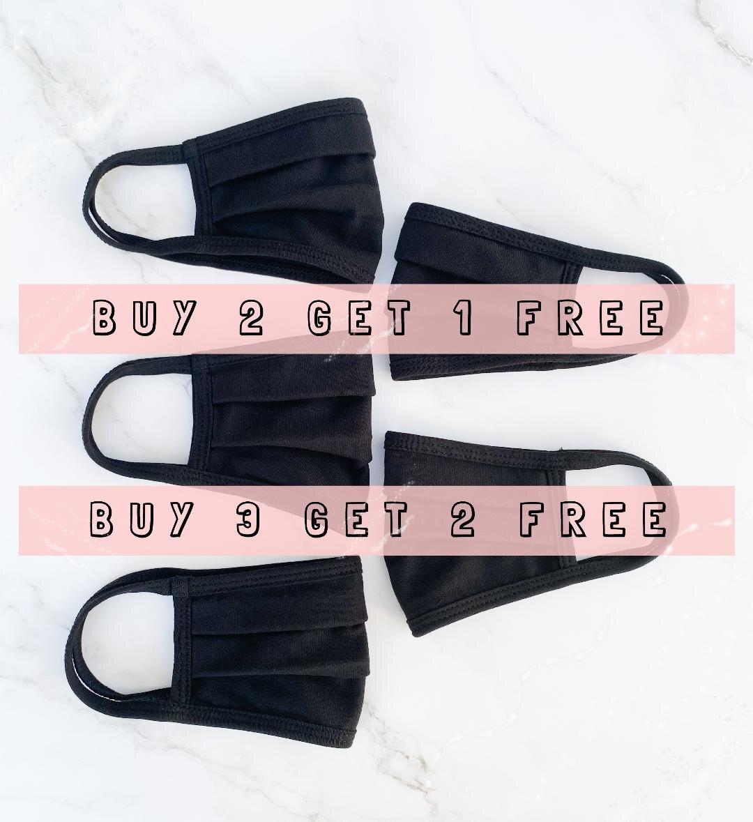 Black Face Masks Bundle - LITTLE MIA BELLA