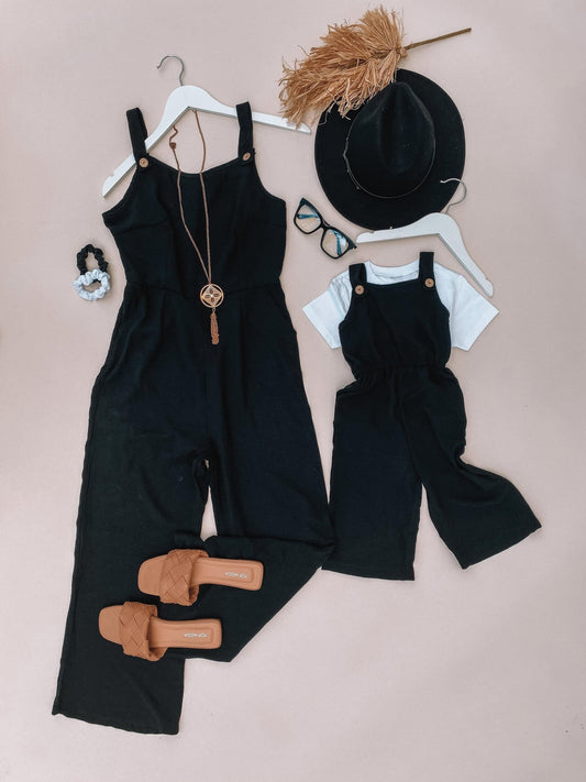 Black Mommy and Me Jumpsuit - LITTLE MIA BELLA