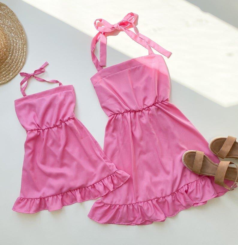 Cherry Pink Mommy and Me Dresses - LITTLE MIA BELLA
