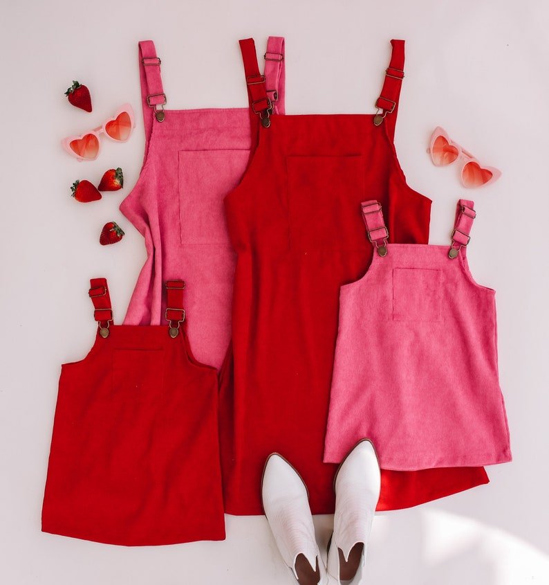 Cupid Dress Overalls Matching Outfits - LITTLE MIA BELLA