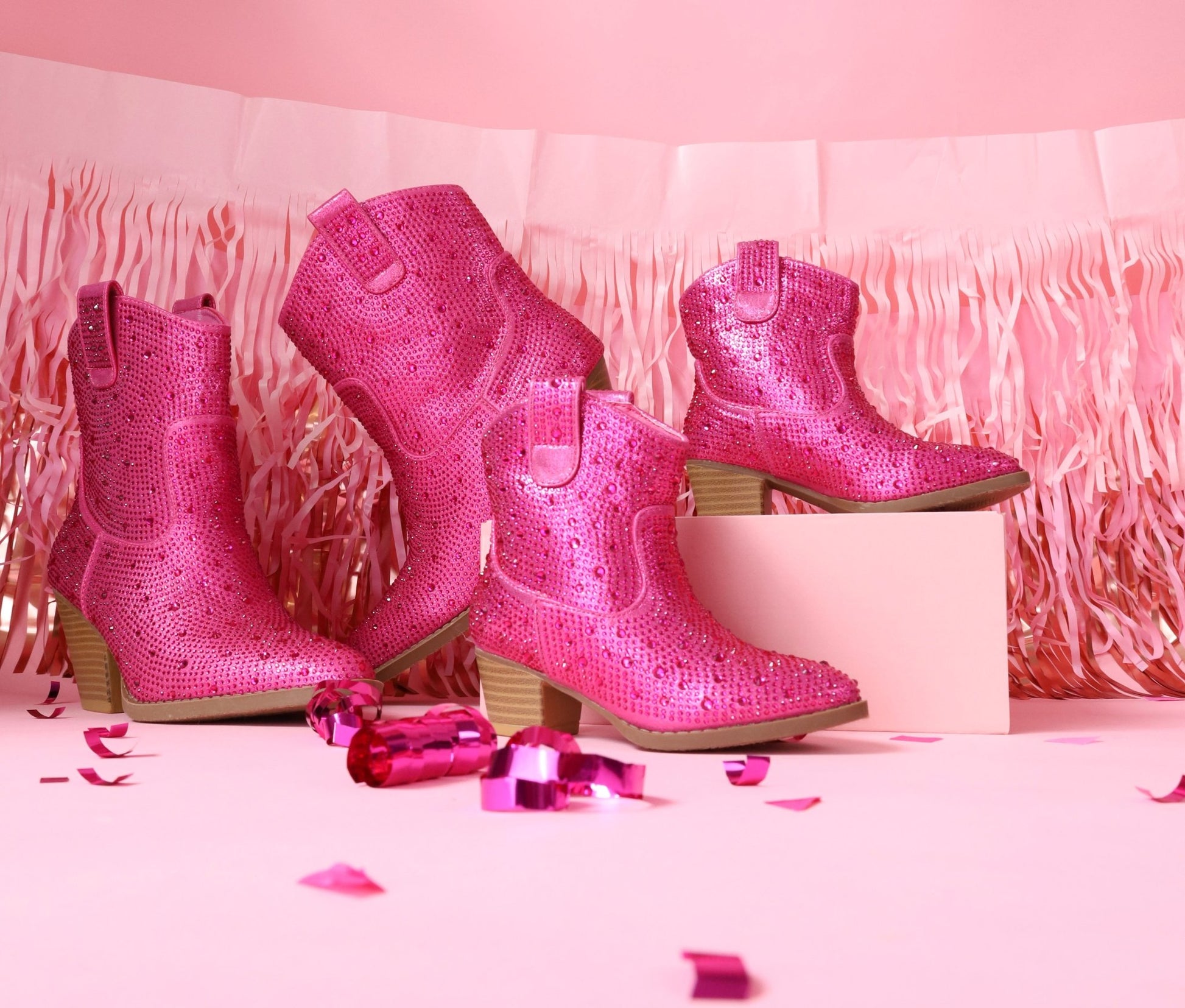Fuchsia Western Mommy and Me Boots - LITTLE MIA BELLA