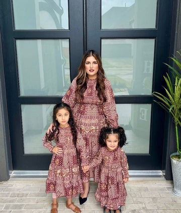 Ginas Shirred Matching Dresses - LITTLE MIA BELLA