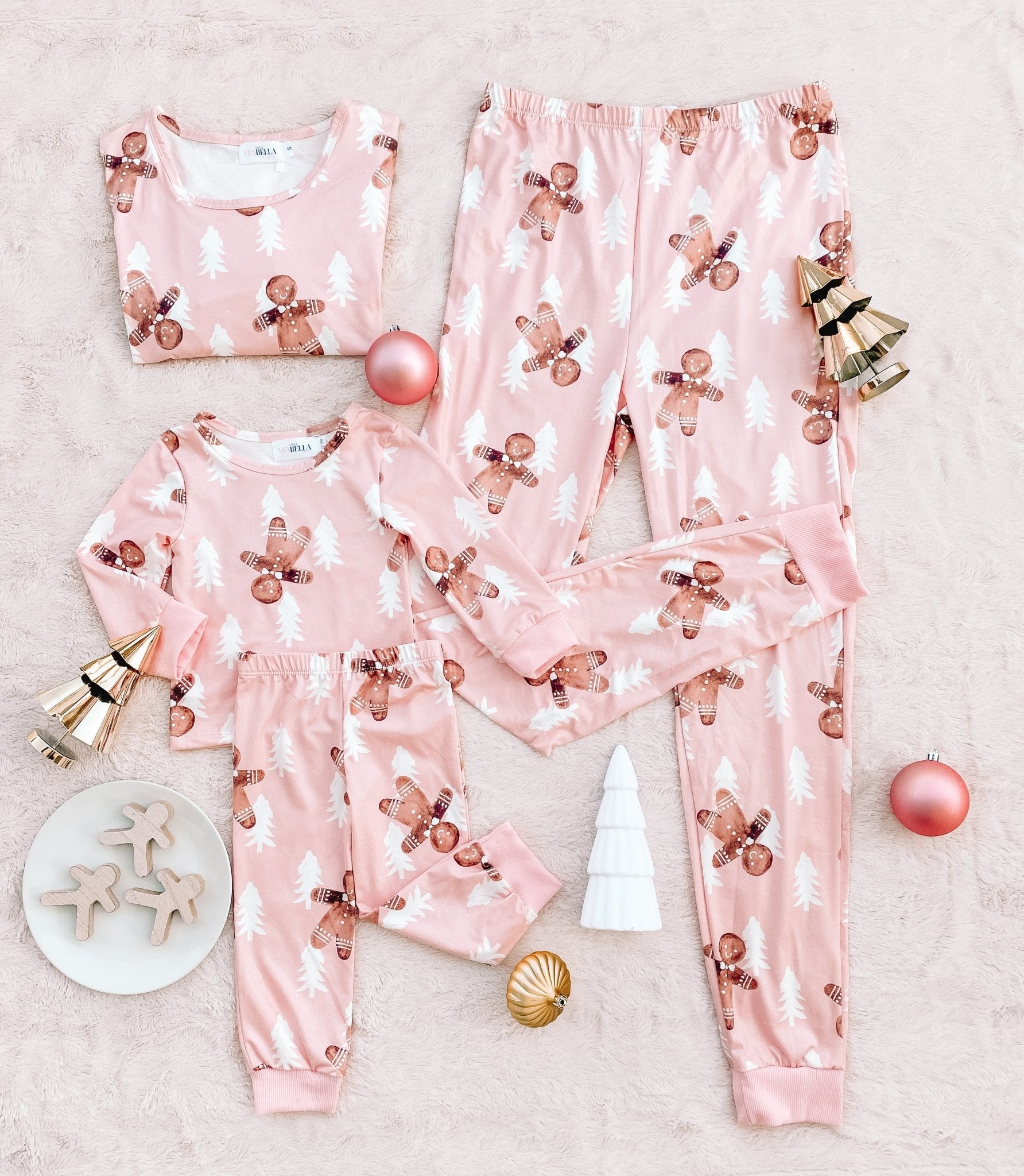 Gingerbread Man Christmas Matching Pajamas for Family