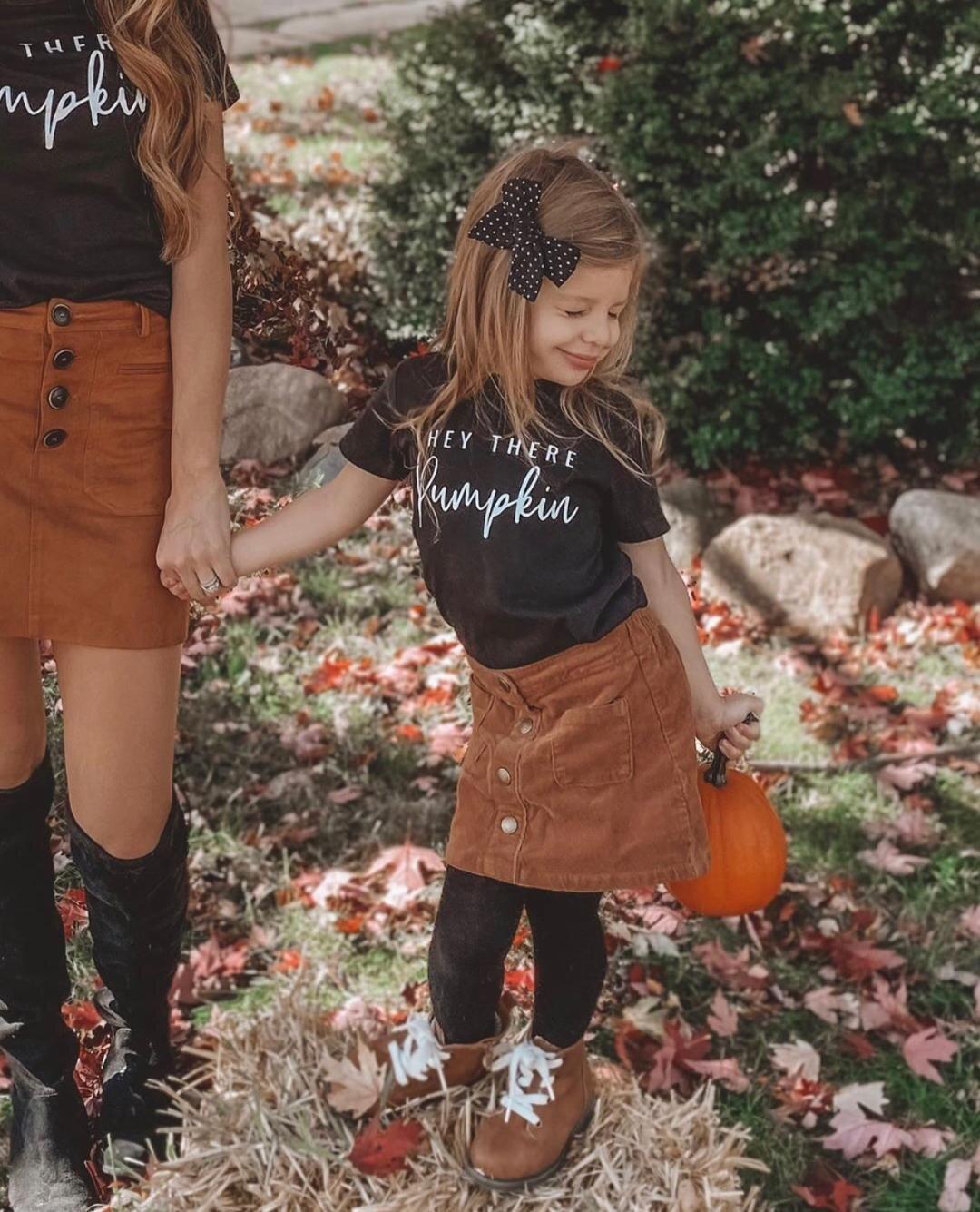 Hey There Pumpkin Matching Shirts - LITTLE MIA BELLA