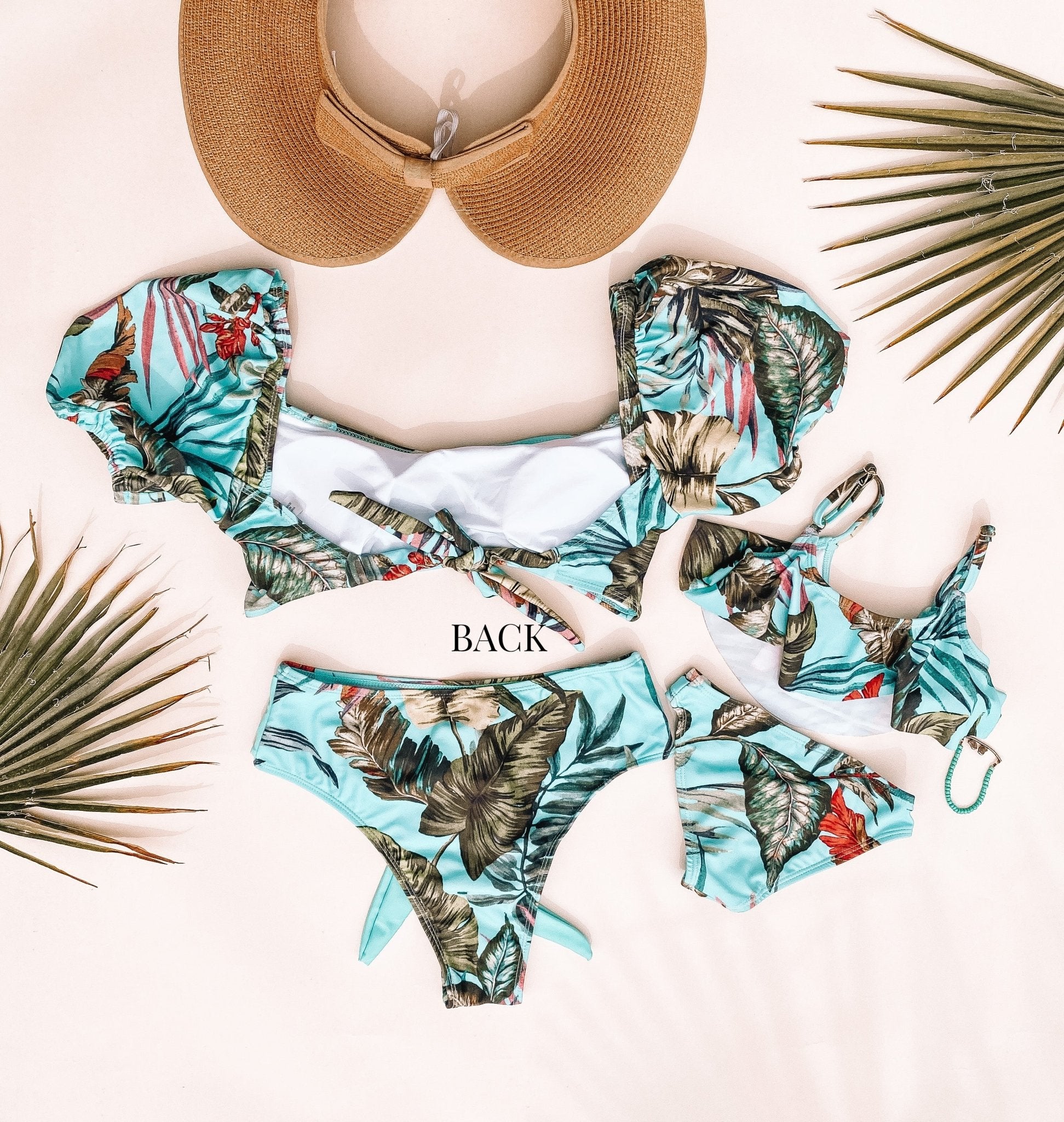 Kai Turquoise Mommy and Me Swimsuits - LITTLE MIA BELLA