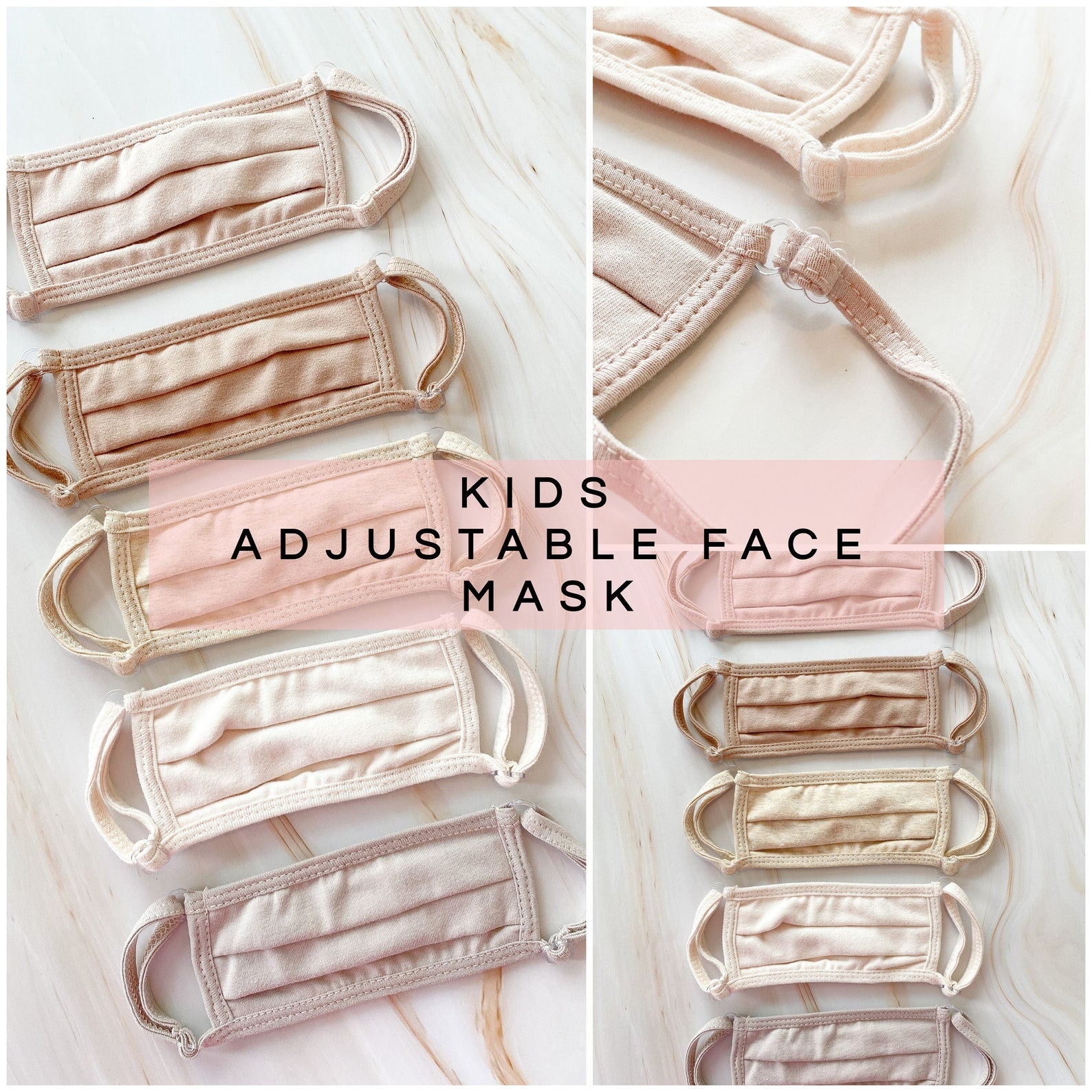 Kids (4-10) Adjustable Face Mask - LITTLE MIA BELLA