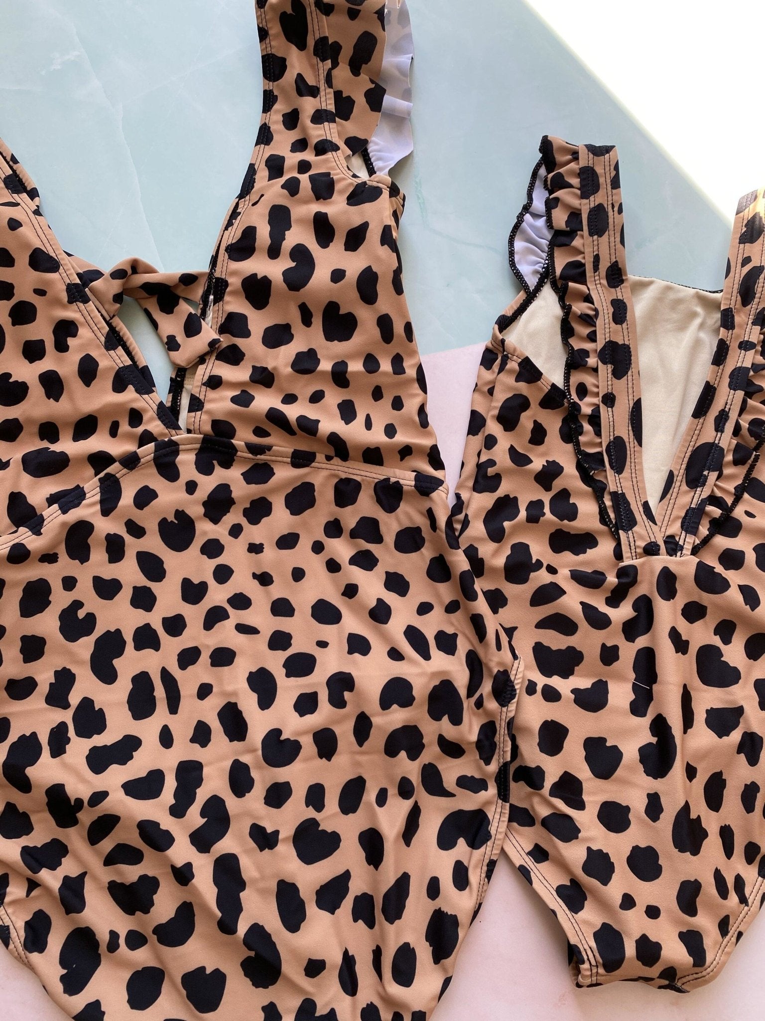 Leopard One pc Mommy and Me Swimsuits - LITTLE MIA BELLA