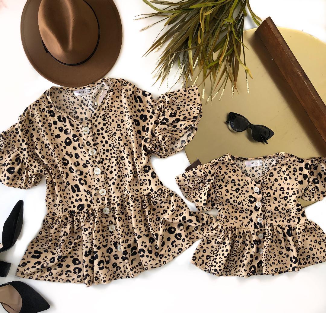 Leopard Print Mommy and Me Tops - LITTLE MIA BELLA