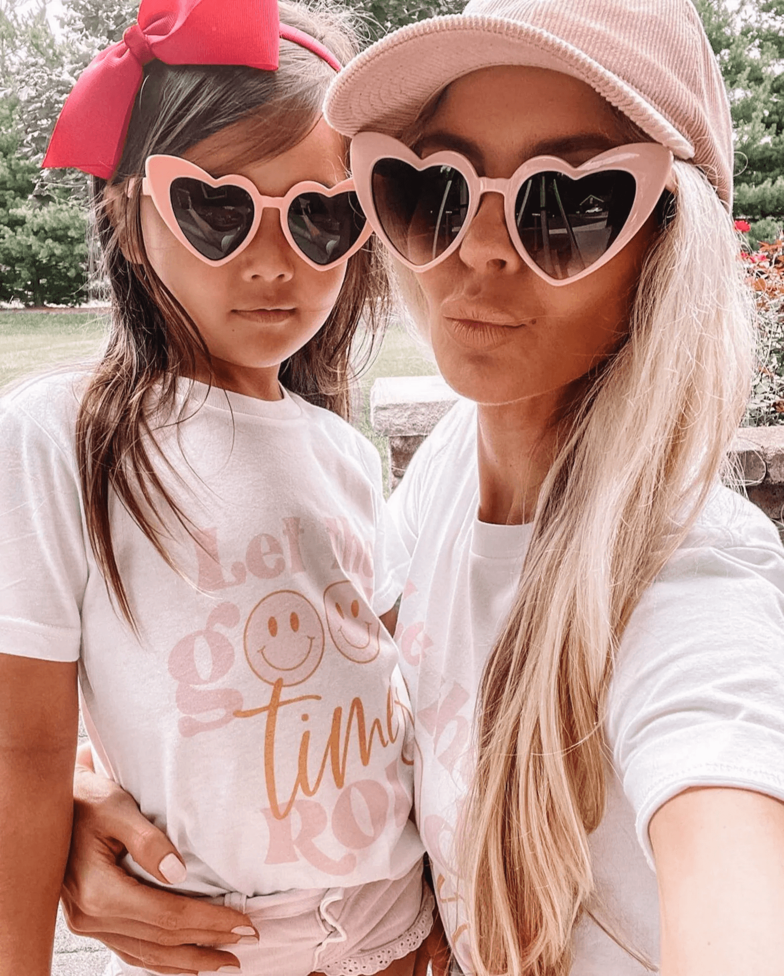 Mommy and Me Pink Heart Matching Pajamas