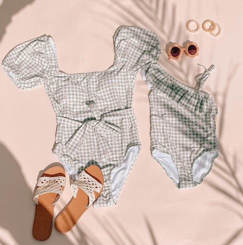 Lime Matching Swimsuit - LITTLE MIA BELLA
