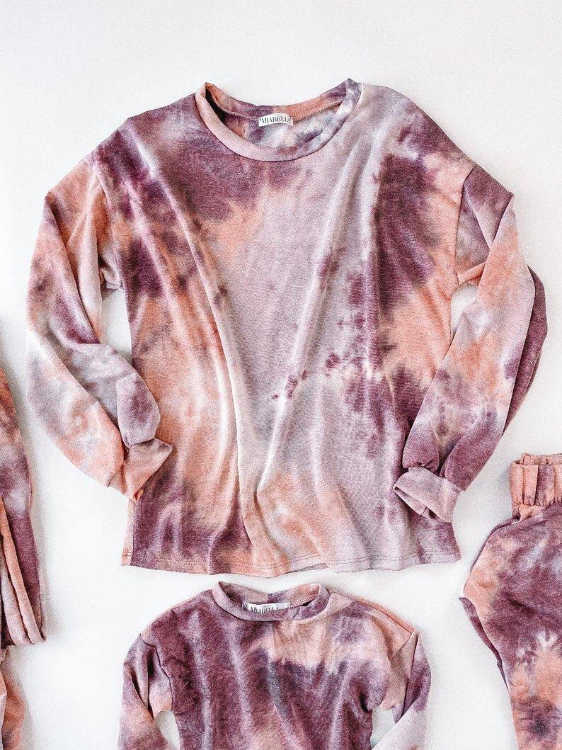 Mauve Fall Mommy and Me Loungewear - LITTLE MIA BELLA