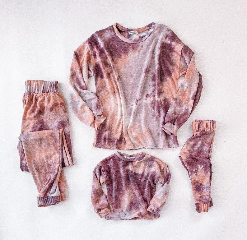 Mauve Fall Mommy and Me Loungewear - LITTLE MIA BELLA