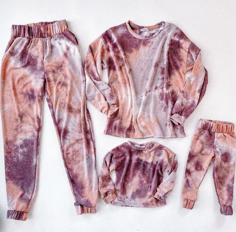 Mauve Fall Mommy and Me Loungewear - LITTLE MIA BELLA