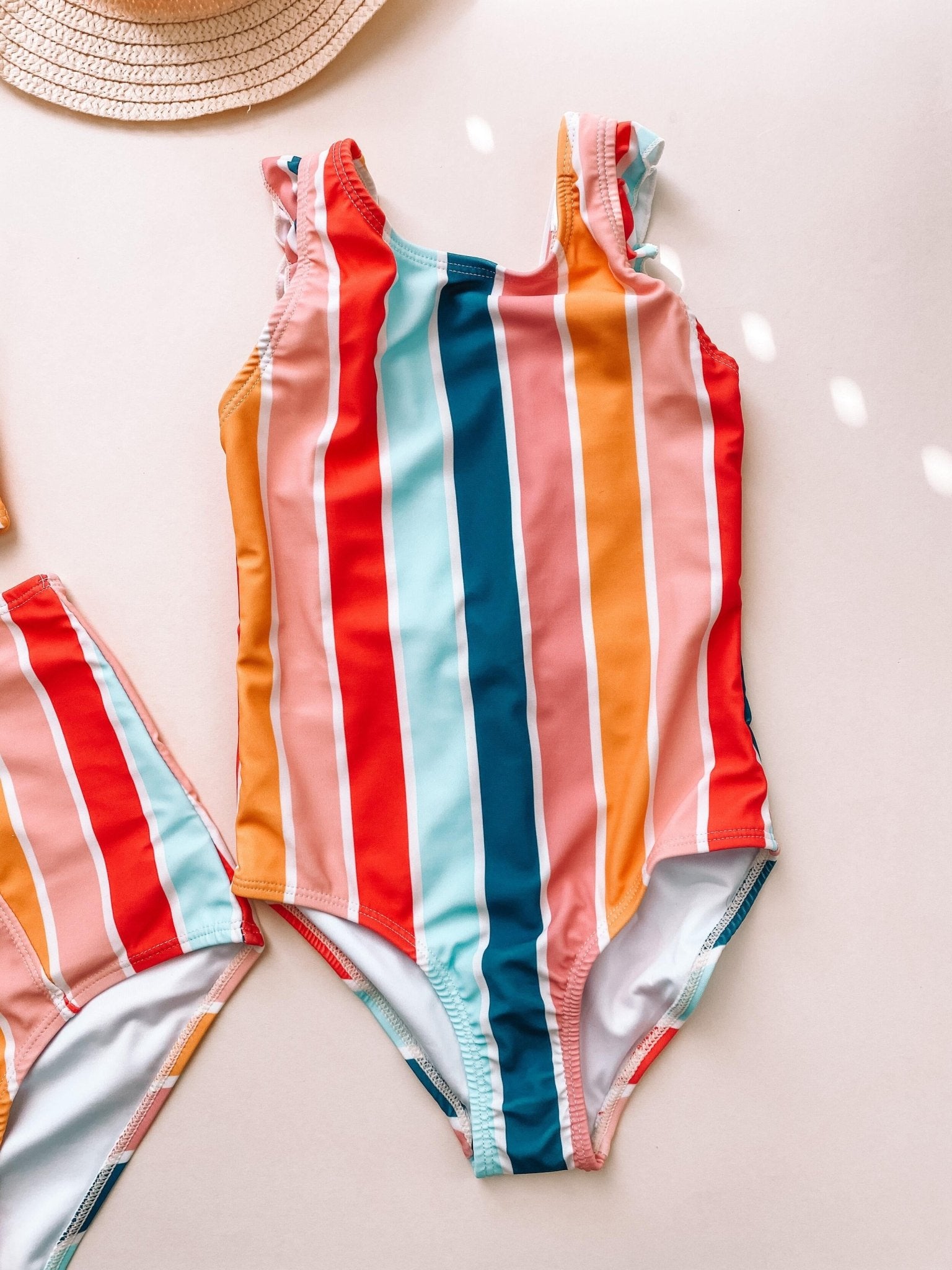 Multi Striped Mommy and Me Swimwear - LITTLE MIA BELLA