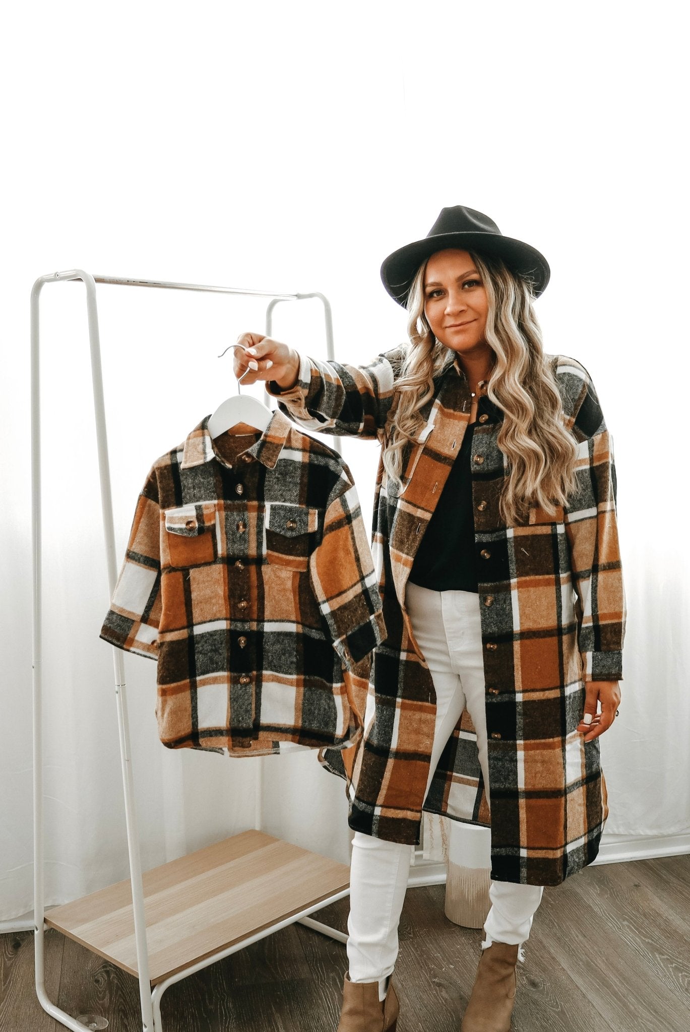 Plaid Shacket Coat Mommy and Me - LITTLE MIA BELLA