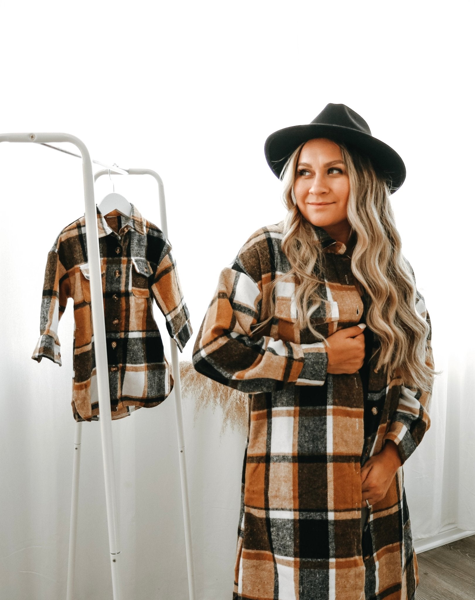 Plaid Shacket Coat Mommy and Me - LITTLE MIA BELLA