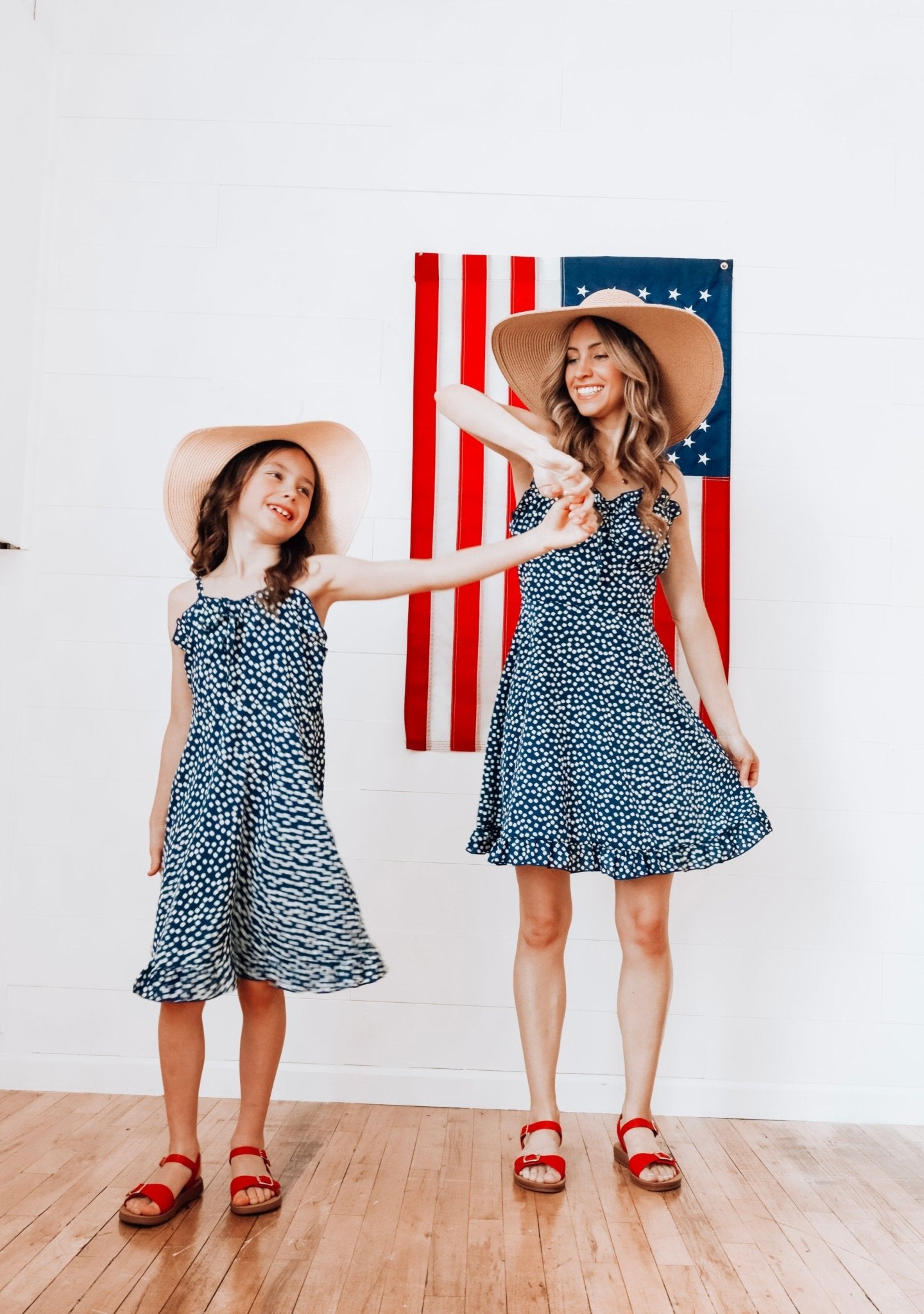 Pretty Little Navy Mommy and Me Matching Dresses - LITTLE MIA BELLA