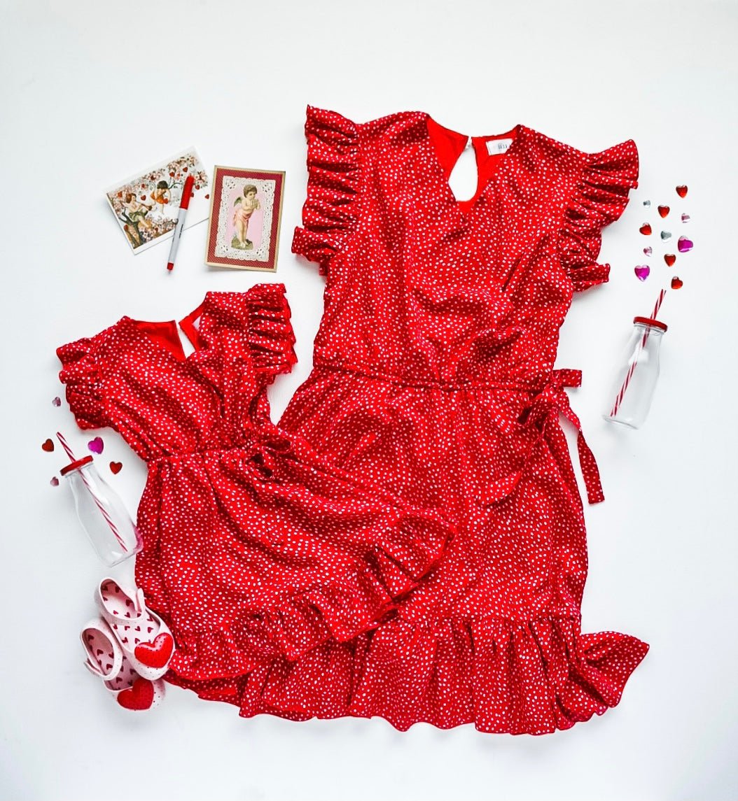 mommy and me matching red dresses Red Mommy and Me Dresses