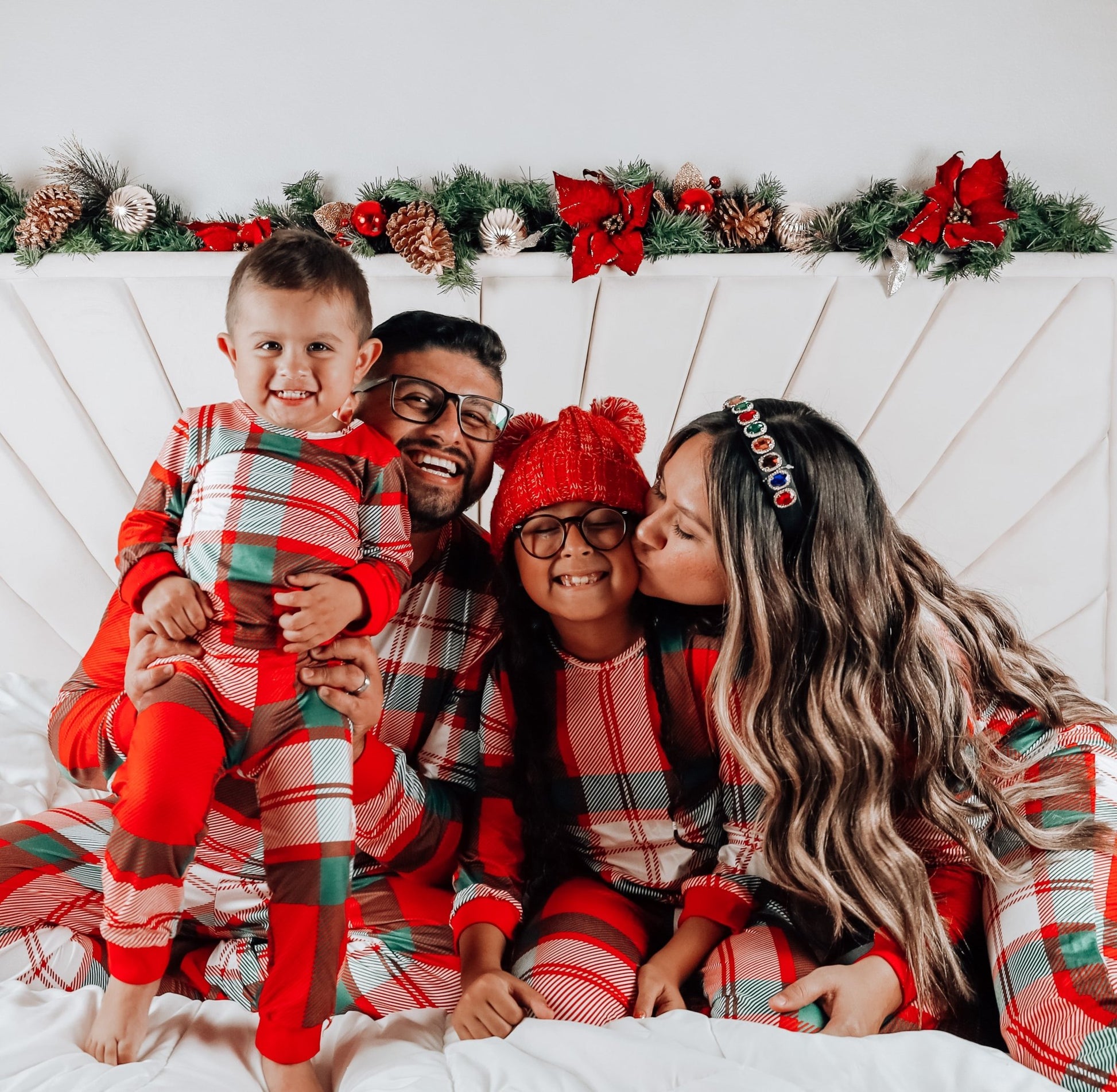Red Holiday Family Pajamas - LITTLE MIA BELLA
