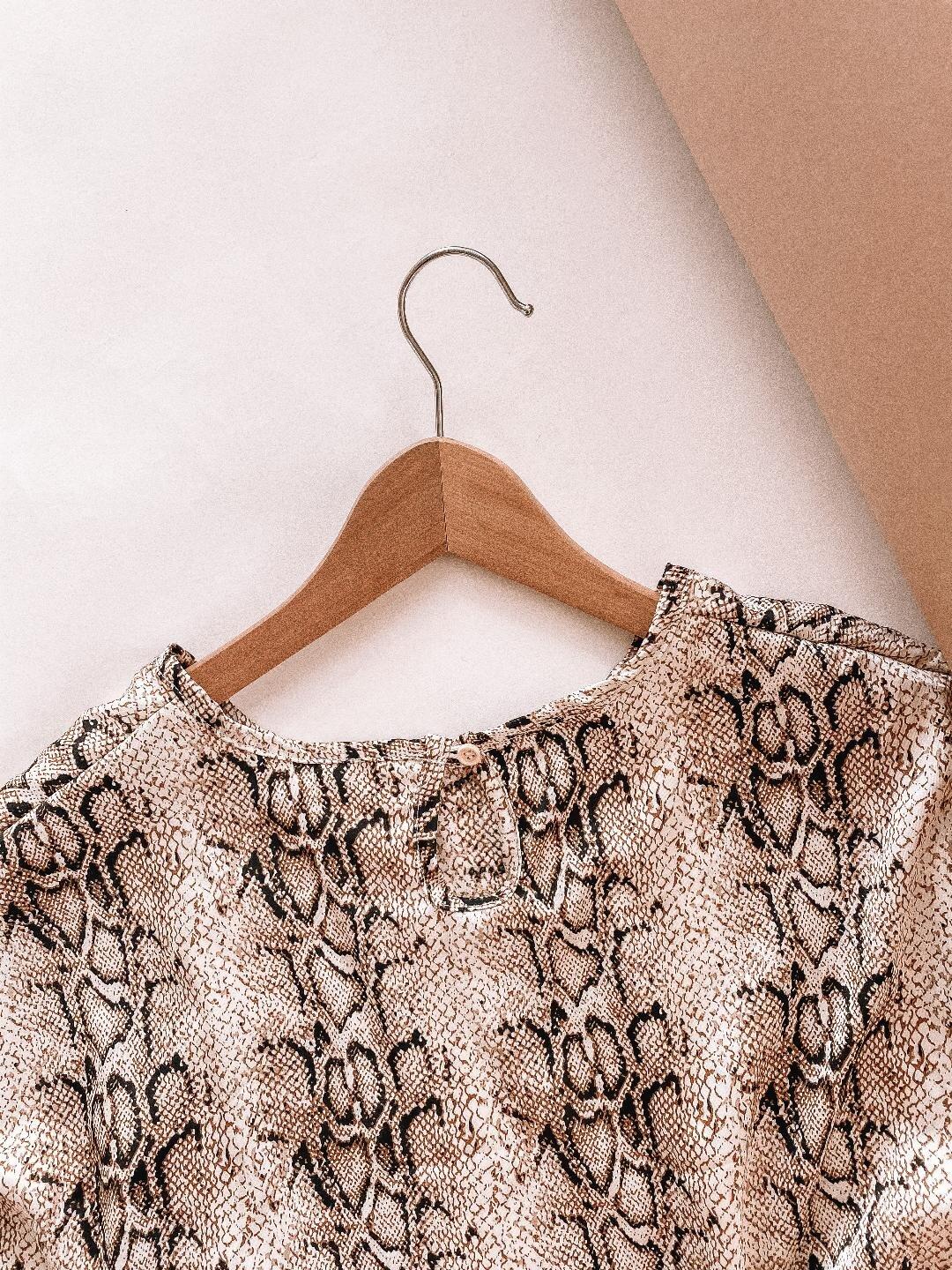 Snake Print Mommy and Me Blouse - LITTLE MIA BELLA