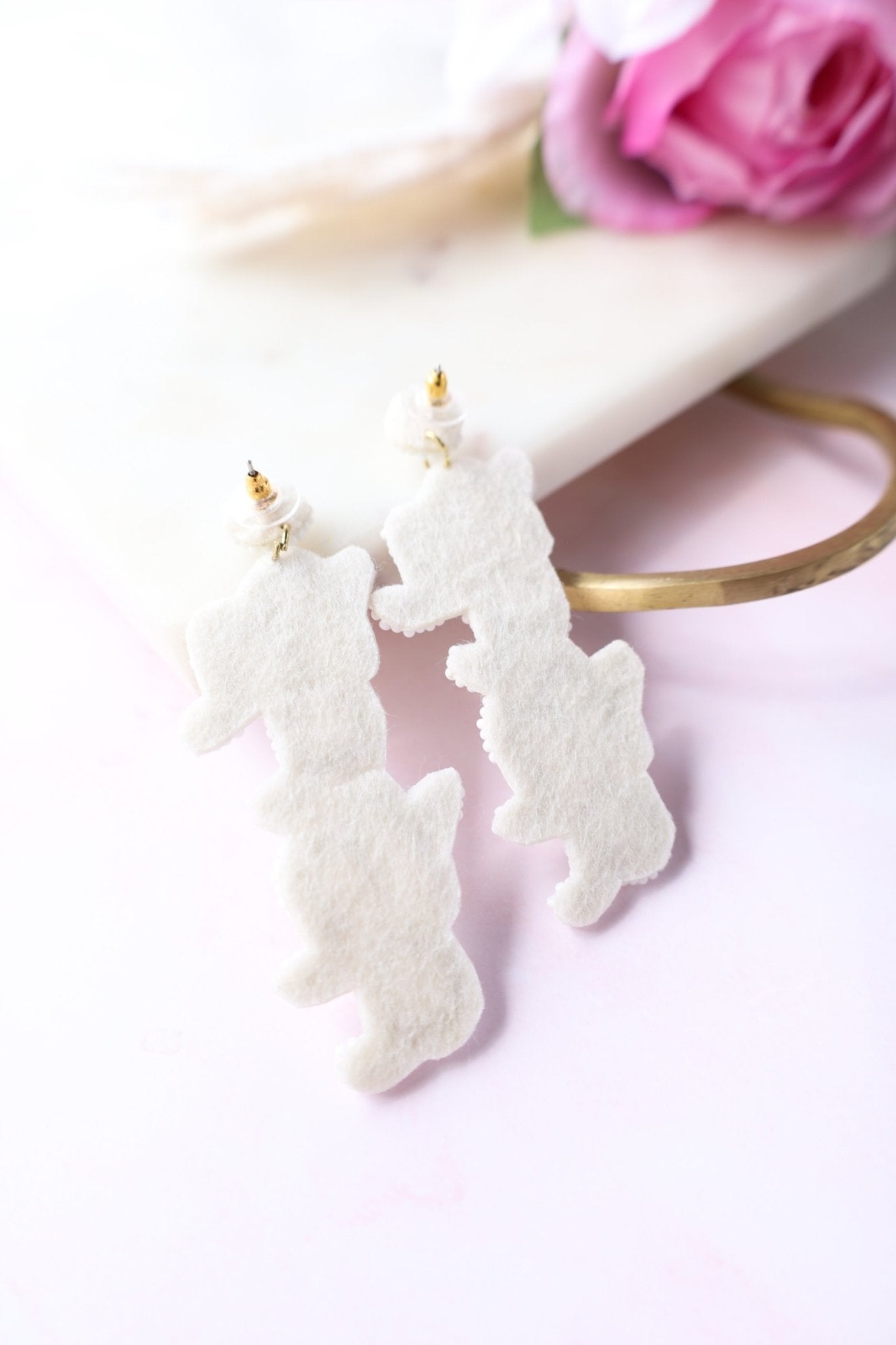 White Mama Earrings - LITTLE MIA BELLA