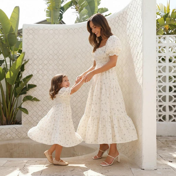 100% Cotton Mommy and Me Matching Dresses | Cotton Dresses | Mom and Daughter Matching Outfits | Family Photoshoot Dresses | Church Dress