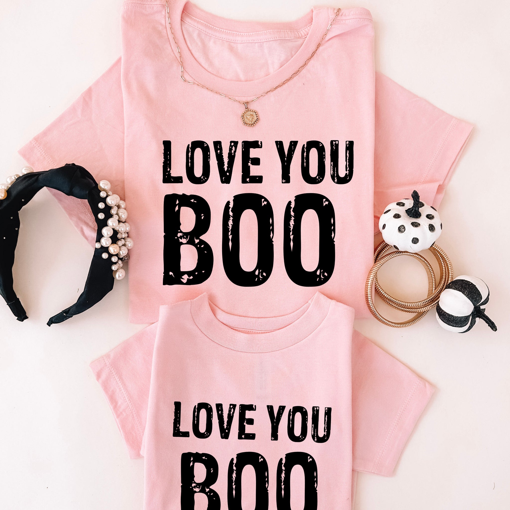 Love you Boo Halloween Mommy and Me Shirts