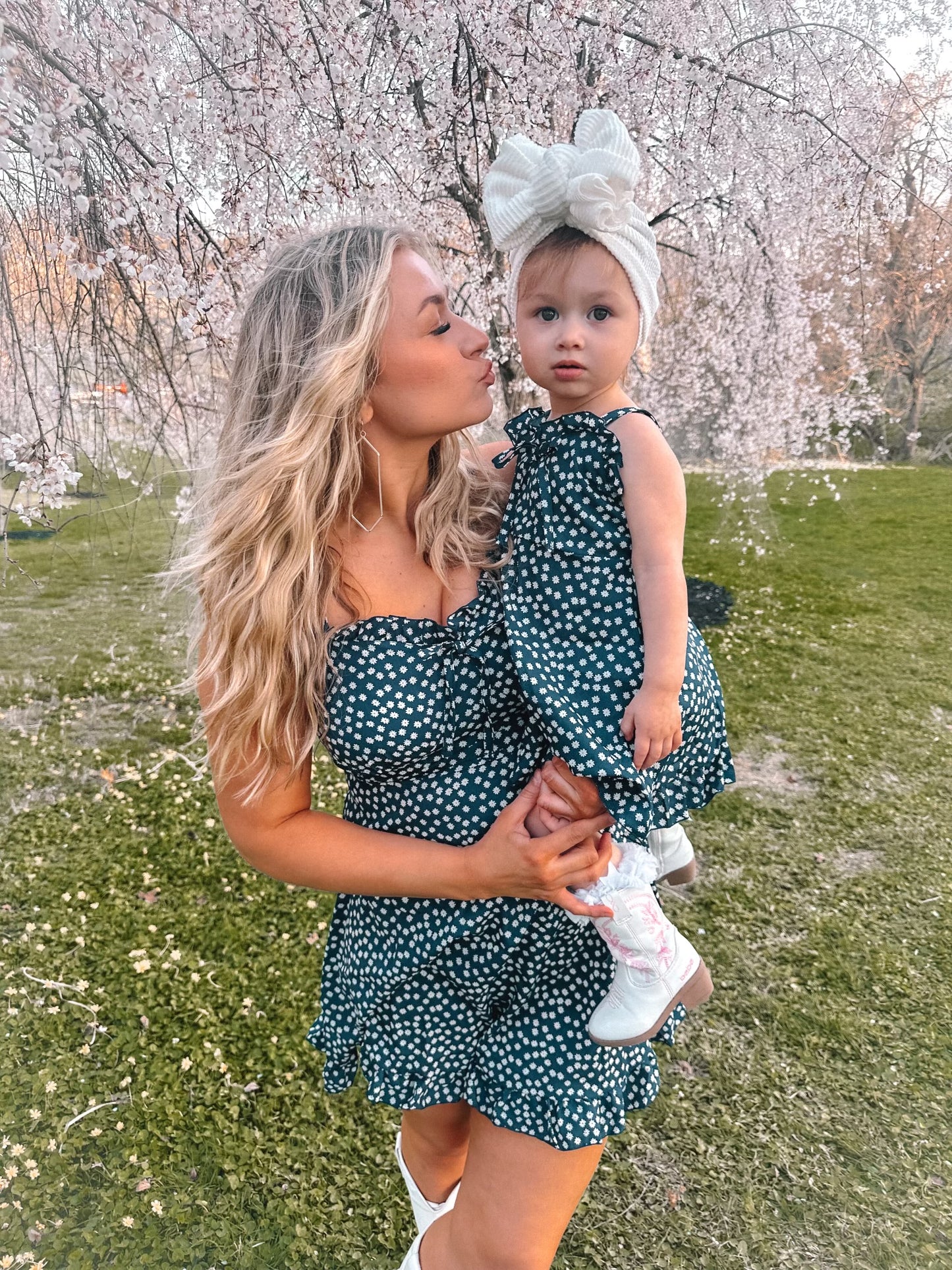 Pretty Little Navy Mommy and Me Matching Dresses
