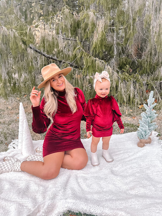 Mommy and me winter dresses cheap