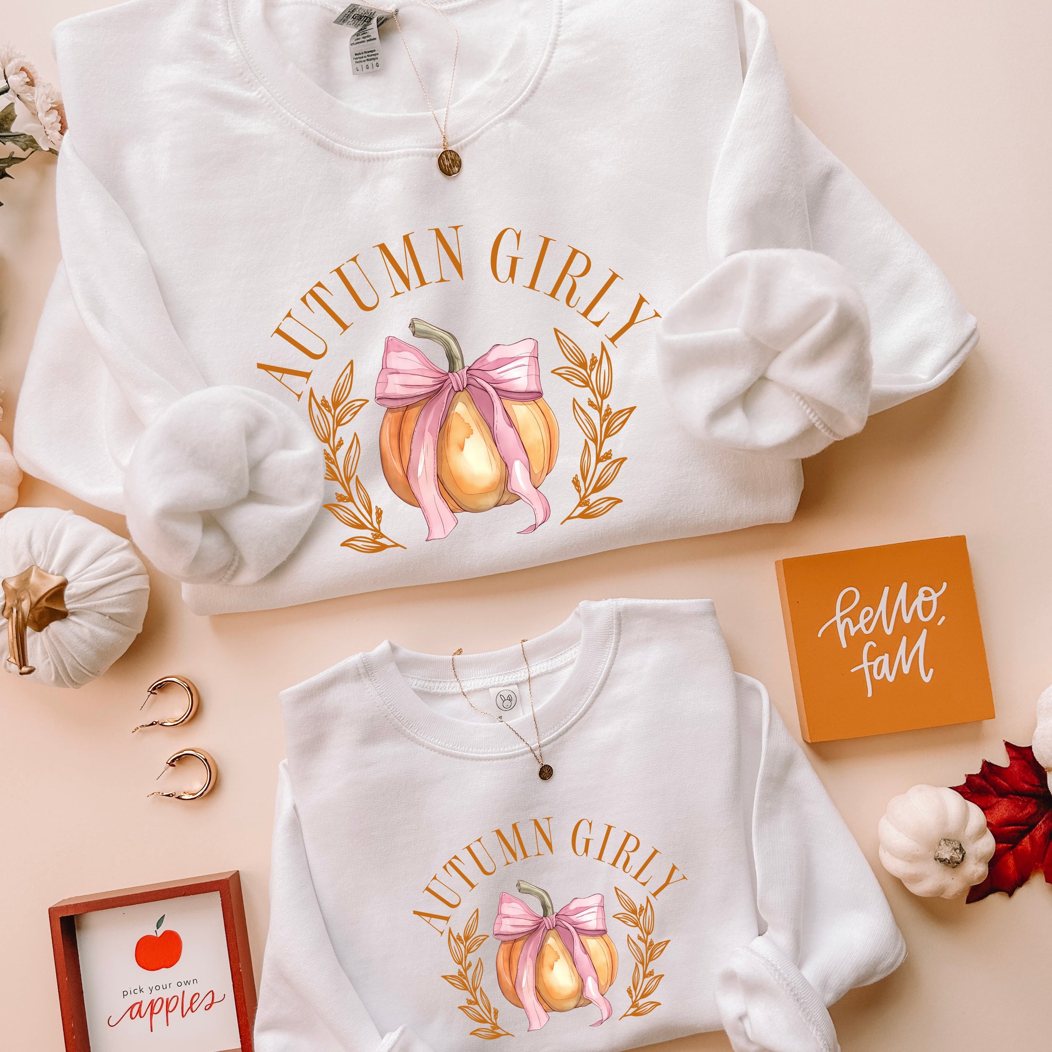 Autumn Girly Mama and Mini Sweatshirt