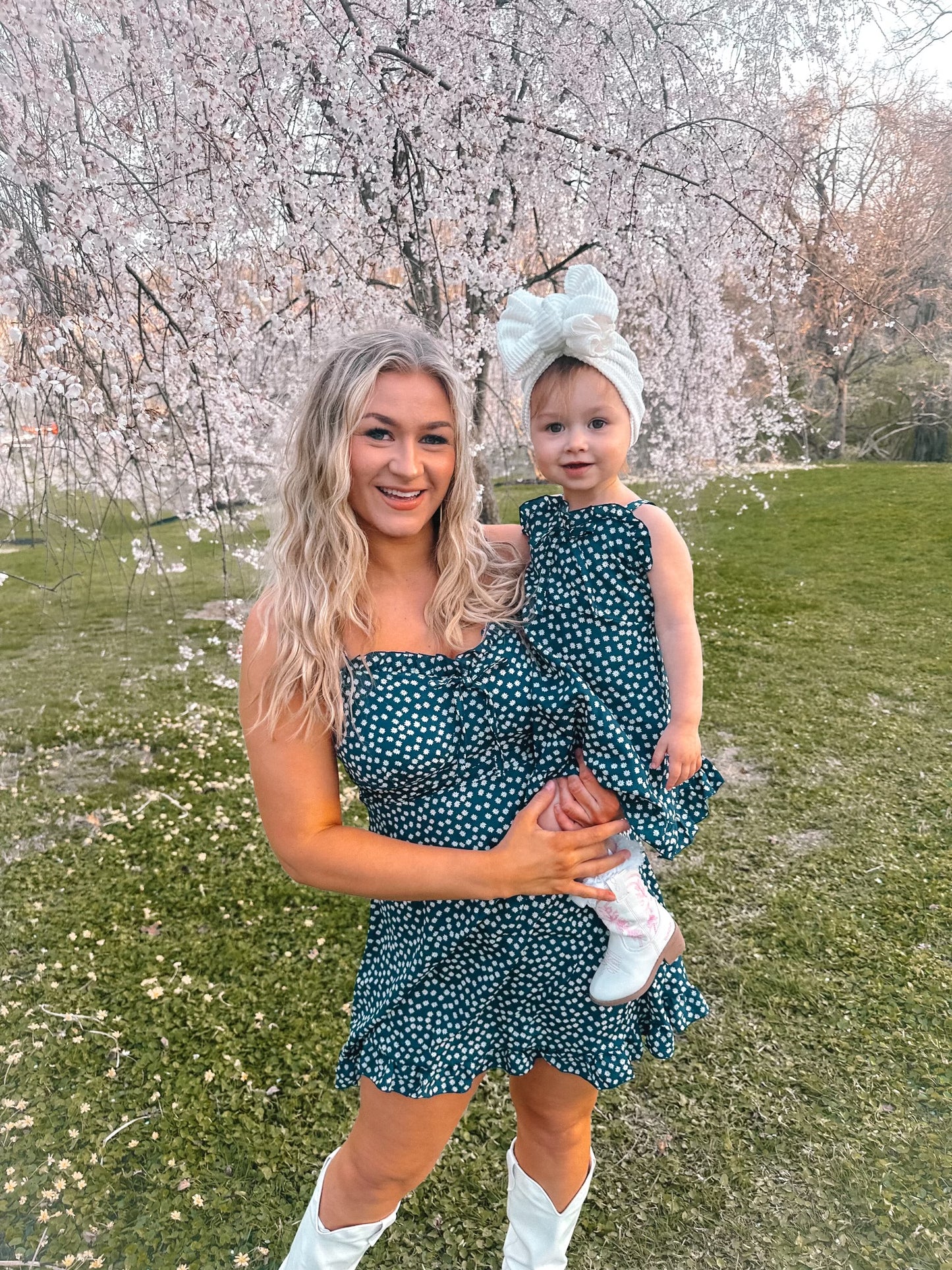 Pretty Little Navy Mommy and Me Matching Dresses