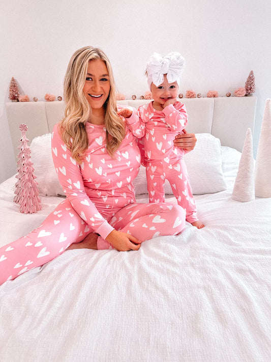 SANTA BABY PAJAMAS , Family Pajamas, Mother Daughter, Matching