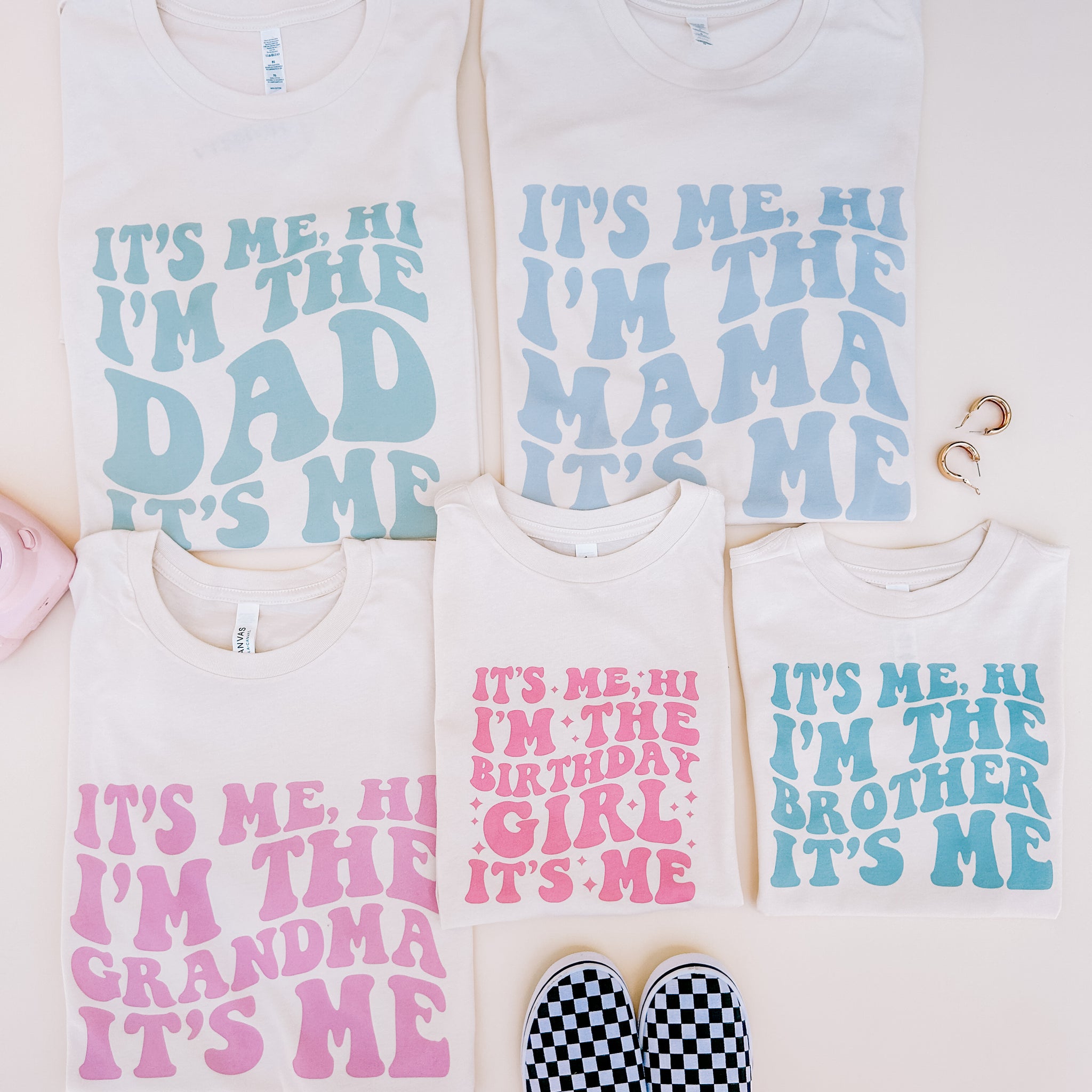 It's me Hi, Personalized Family Matching Shirts