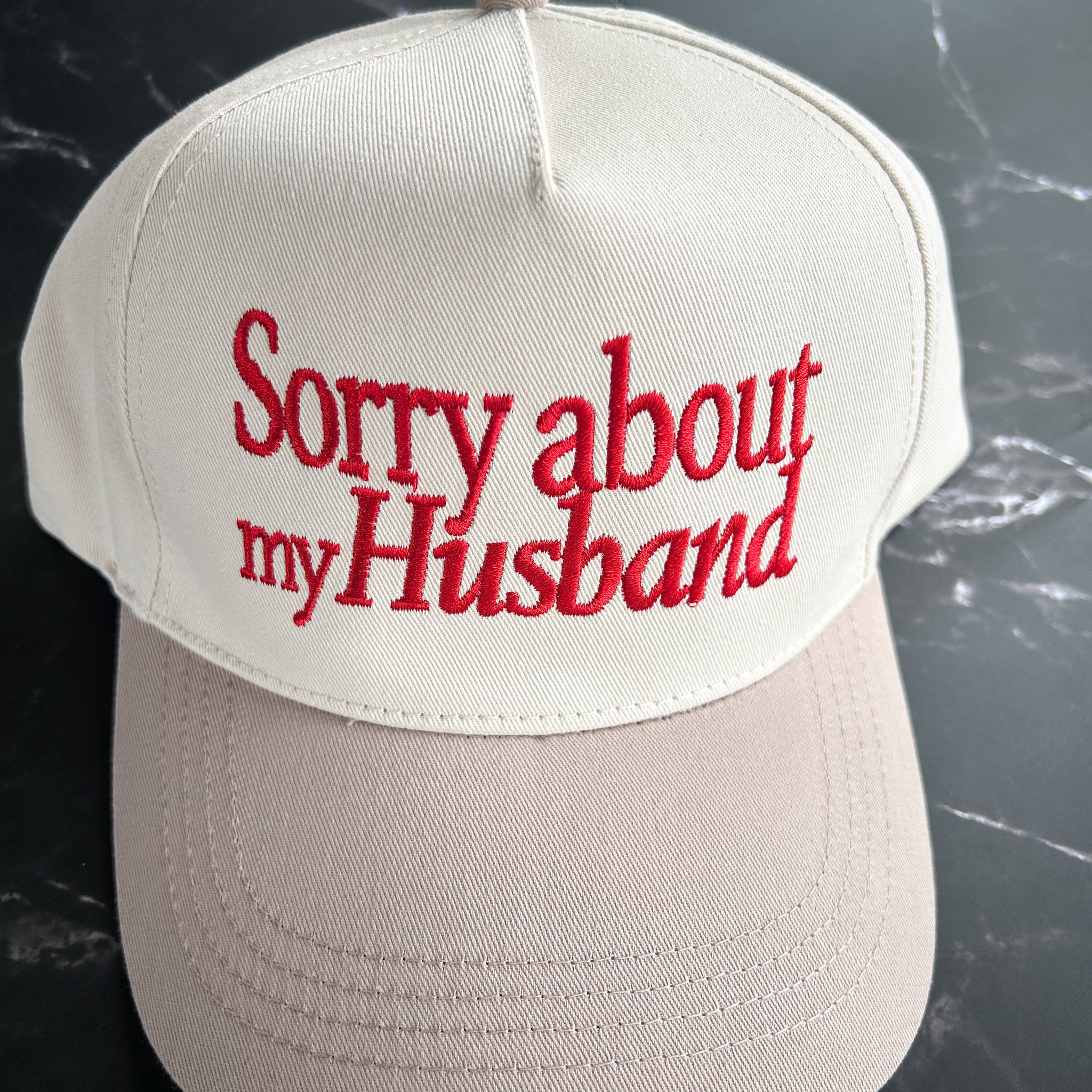 Sorry about my husband Hat - Ivory