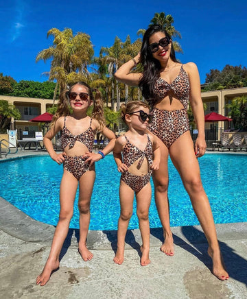 Cheetah PrinT One Pc Mommy & Me Swimsuits