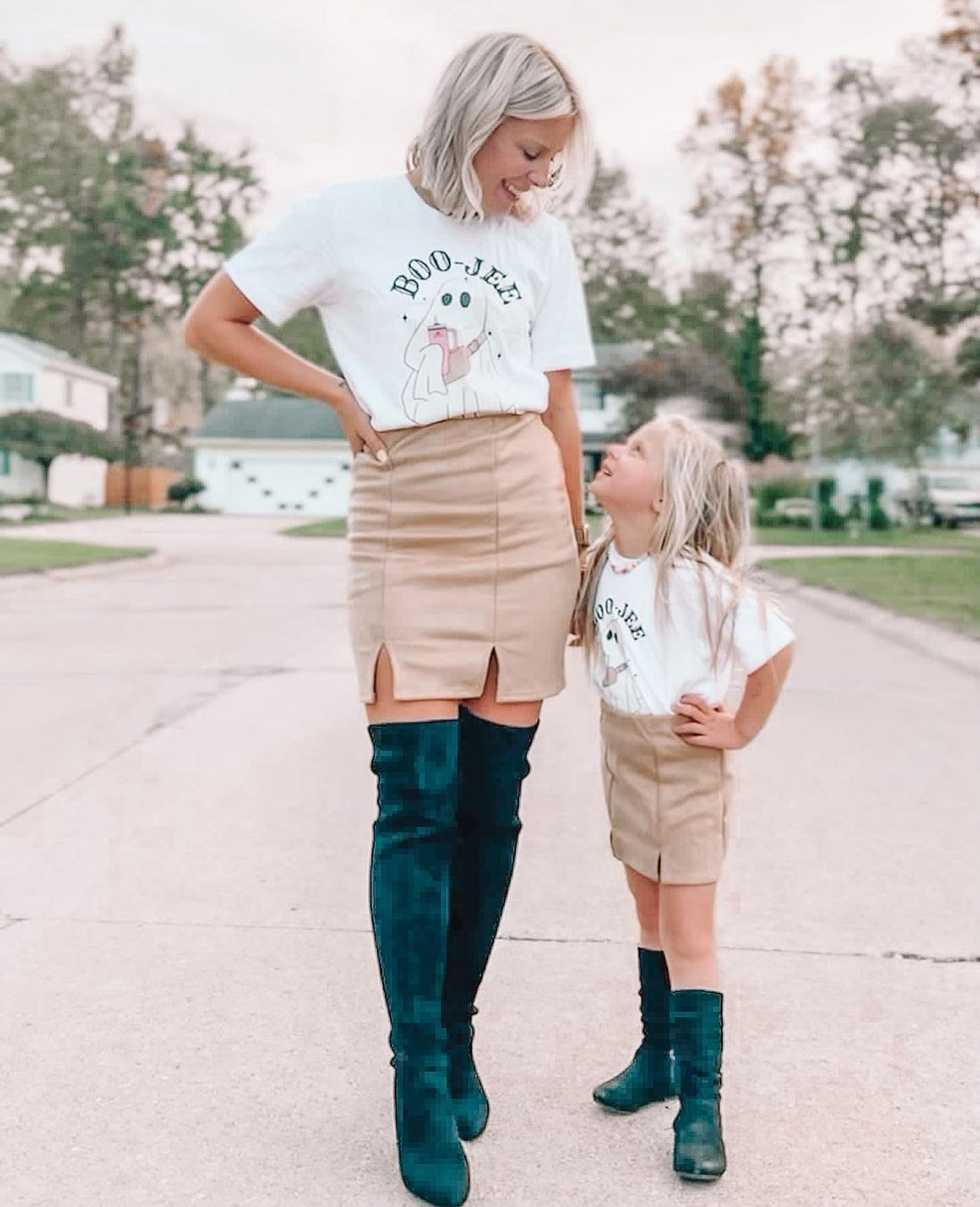 Boo-Jee Halloween Mommy and Me Cute Matching Shirts