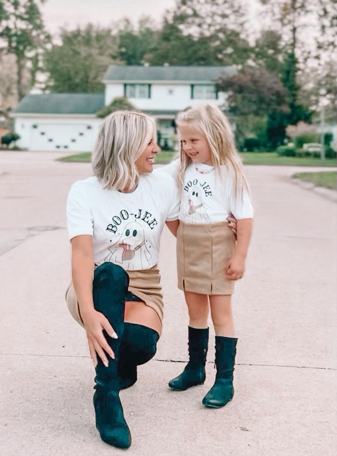 Boo-Jee Halloween Mommy and Me Cute Matching Shirts