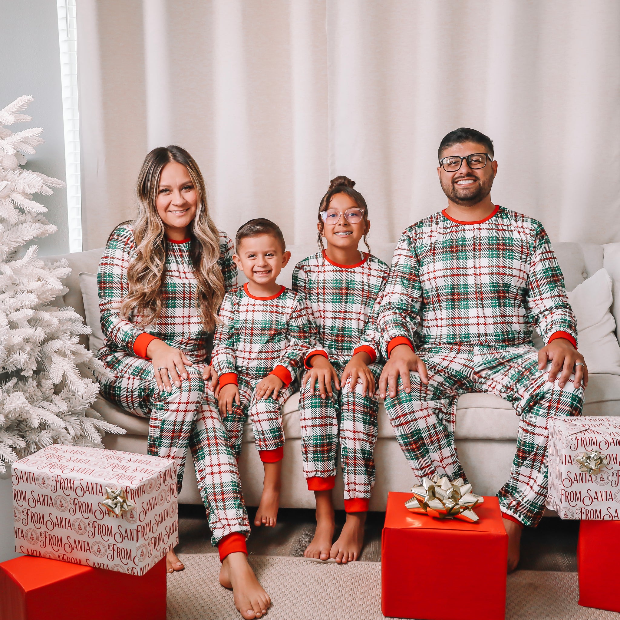 Plaid Christmas Family Matching Pajamas