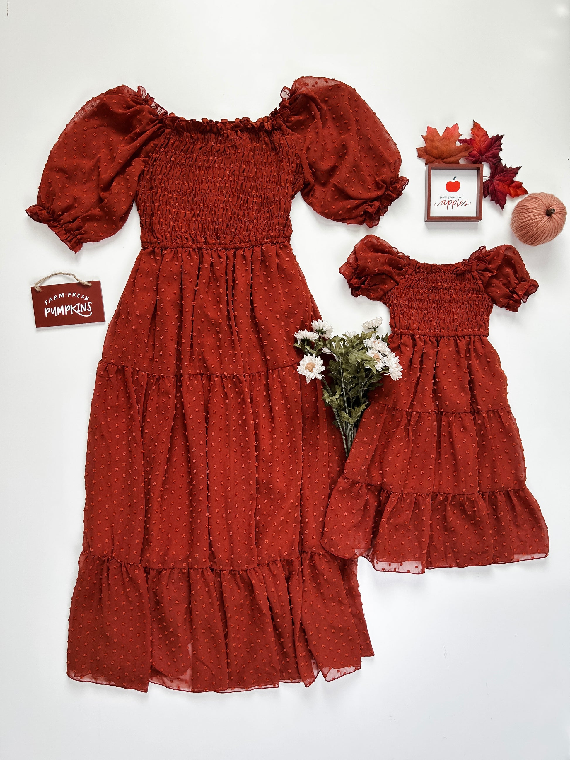 Autumn Mama and Mini Matching Dresses Autumn Mama and Mini Matching Dresses