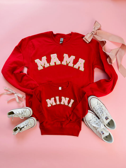 Mother's Day Chenille Mama Mini Sweatshirts