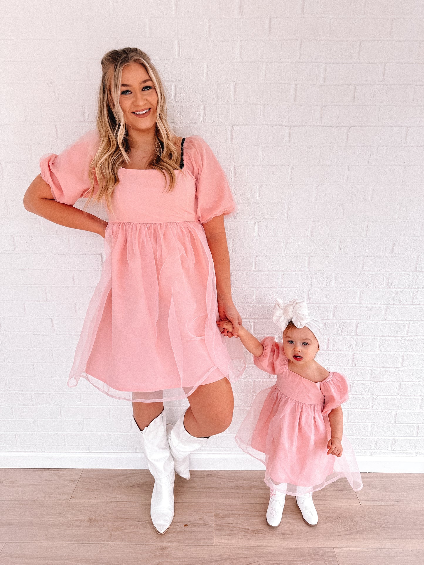 Pastel Pink Mommy and Me Dresses