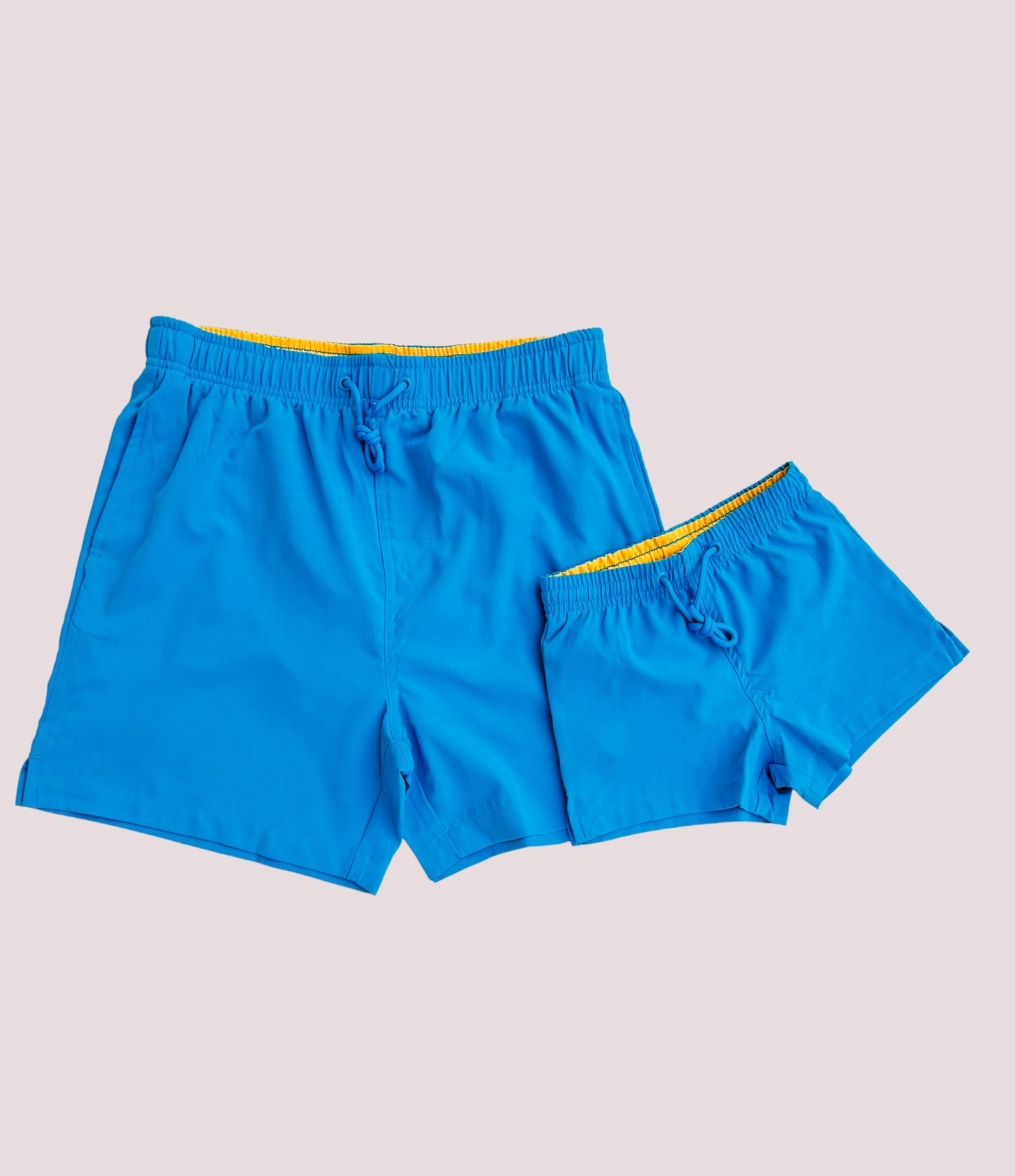 Turquoise Daddy and Son Matching Swim Trunks