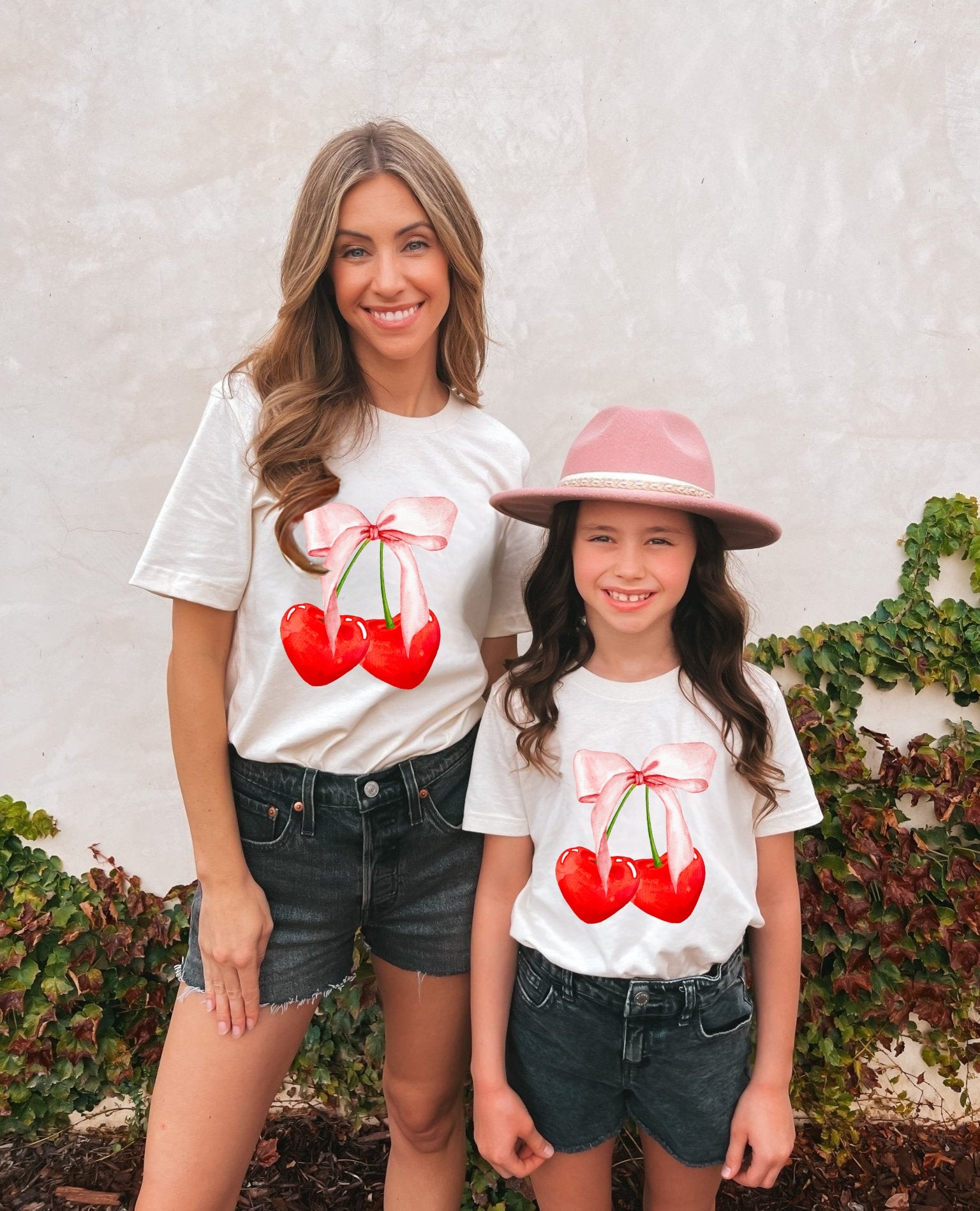 Cutesy Mommy and Me Matching Shirts - Natural Color