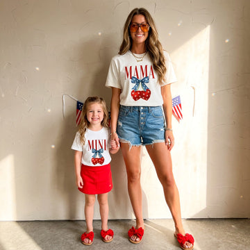 Cherry 4th of July Shirt for Mama & Mini